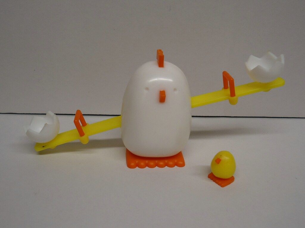 江崎グリコ ポーとペー ひよこのシーソー H 110 mm