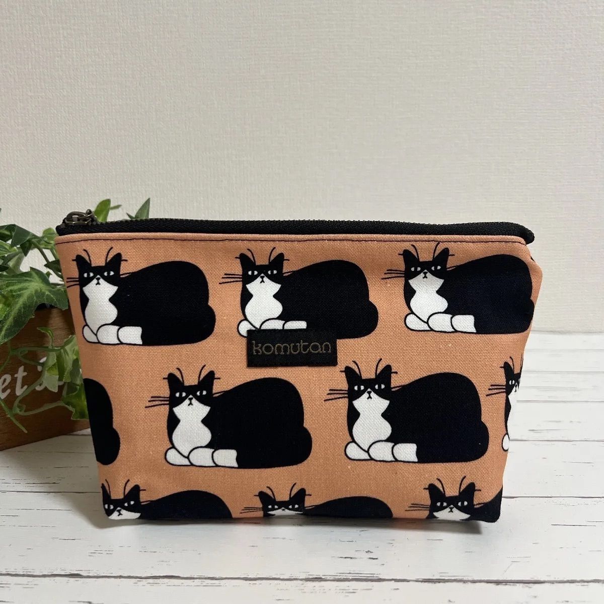 ネコちゃん 定番ポーチ ハンドメイド - メルカリ