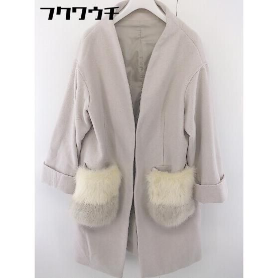 □ SENSE OF PLACE by URBAN RESEARCH フェイクファー 長袖 ノーカラー 