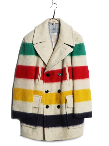 70s HUDSON'S BAY ウールジャケット カナダ製 リバーシブル お得なクーポン配布中!】 70s カナダ製 ☆ ハドソンベイ ダブル