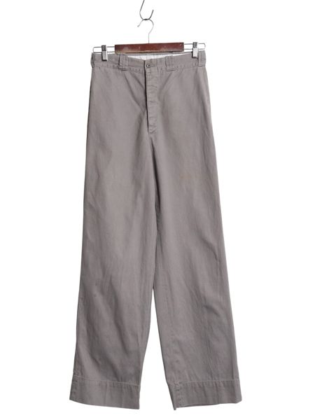 な ! 50 s 60 ボートセイル スレキ コットン ワーク チノ パンツ メンズ 28 32 ヴィンテージ ボタンフライ ストレート チノパン ボトムス 灰