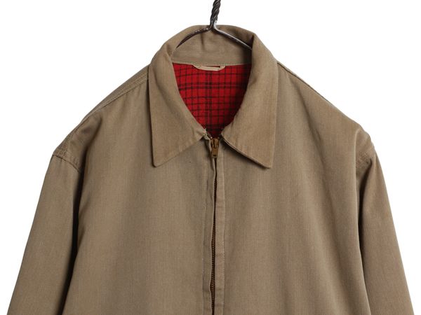 50s ☆ ギャバジン ジャケット メンズ L 程/ ヴィンテージ 無地