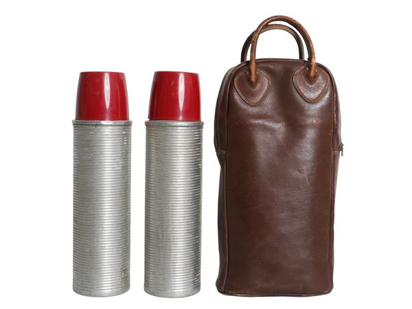 な ! 40 s エルエルビーン 本革 レザー ボトルケース ヴィンテージ 水筒付き トート バッグ 鞄 オールレザー カバン トラベル ブラウン