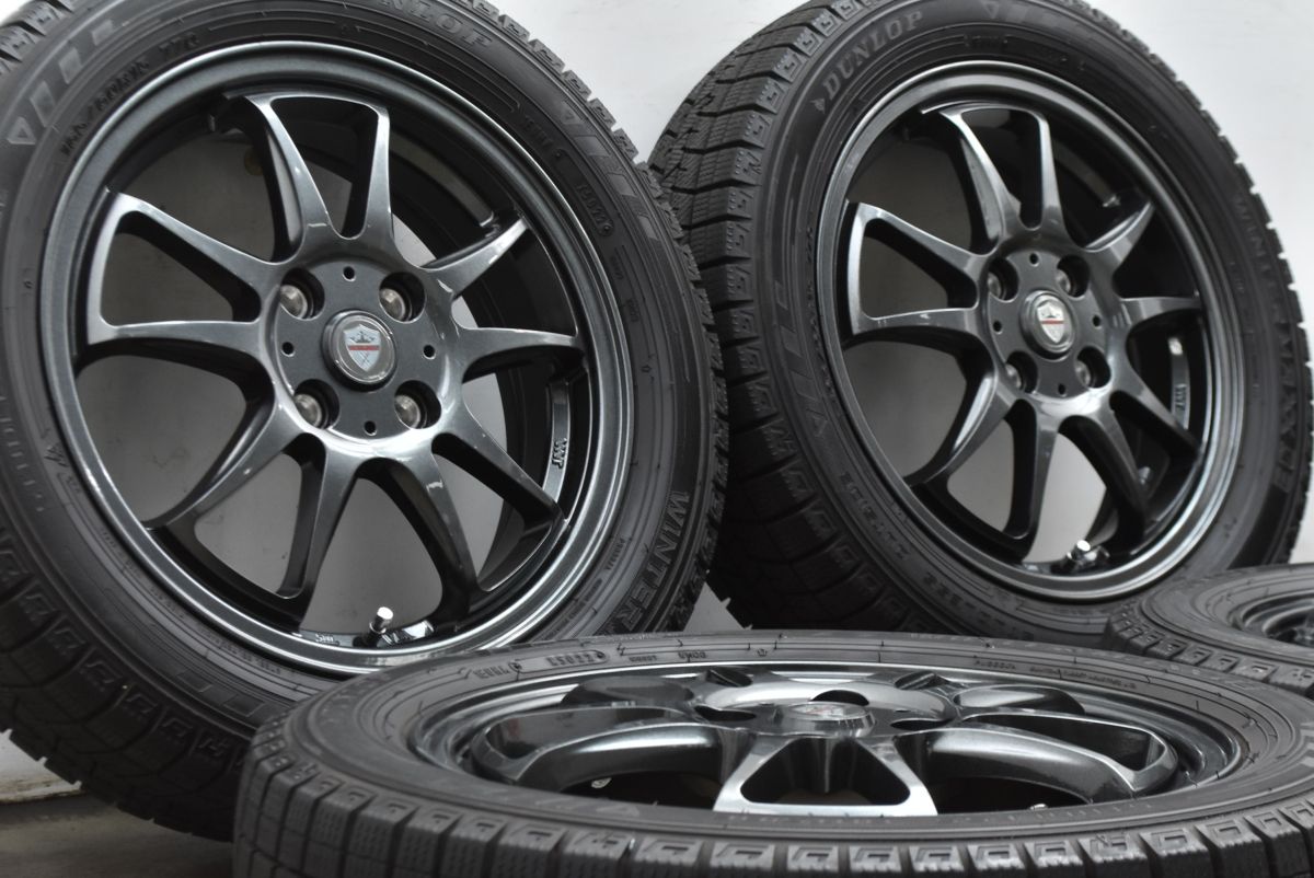 バリ溝 エステローザ 15 in 4 5 J 45 PCD 100 ダンロップ WM 03 165 60 R デリカミニ WD フ クロスオーバー ソリオ ハスラー