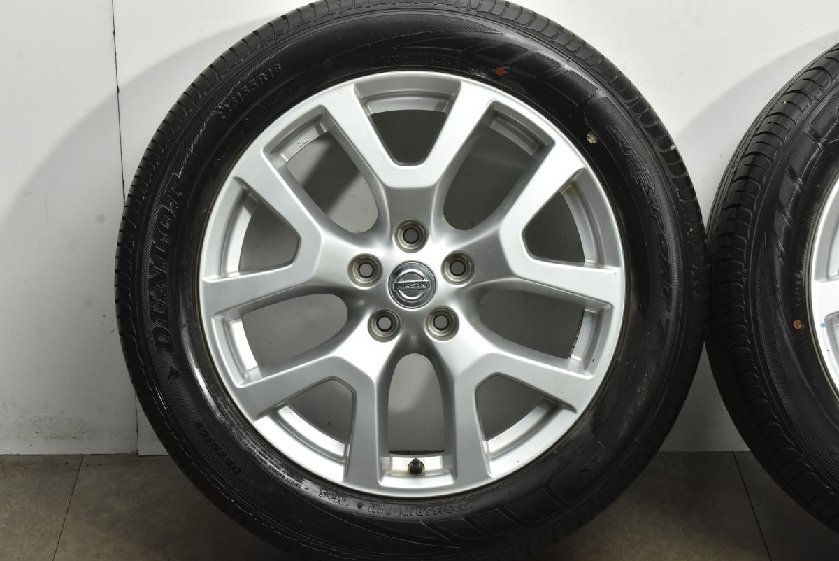  交換用に ニッサン T 31 エクストレイル 18 in 7 J 40 PCD 114 3 ダンロップ SPスポーツ 7000 A S 225 55 R エルグランド 18インチ タイヤ ホイールセット