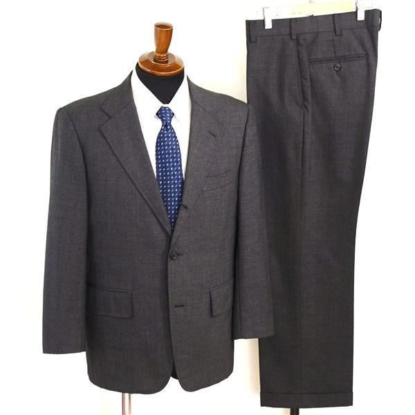 Jプレス 段返り 3つボタン シングルスーツ S A 4 ダークグレー ノータック 袖口3つ釦 開き見せ J PRESS SROV CM 0310 夏物 春夏 5 XL 068 メンズビジネス 202512