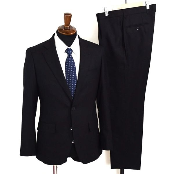 スーツセレクト 2つボタン シングルスーツ M A 5 ダークネイビー ワンタック 袖口4つ釦 開き見せ 合物 春秋 XL 062 メンズビジネス 202512