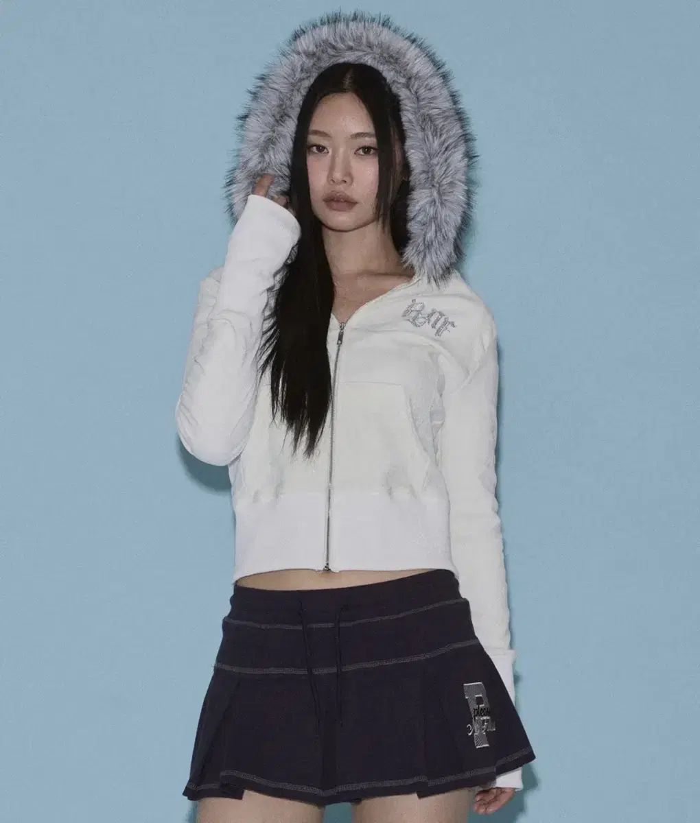 プリーズノーフォロー マリ ファー フード ジャケット ジップアップ