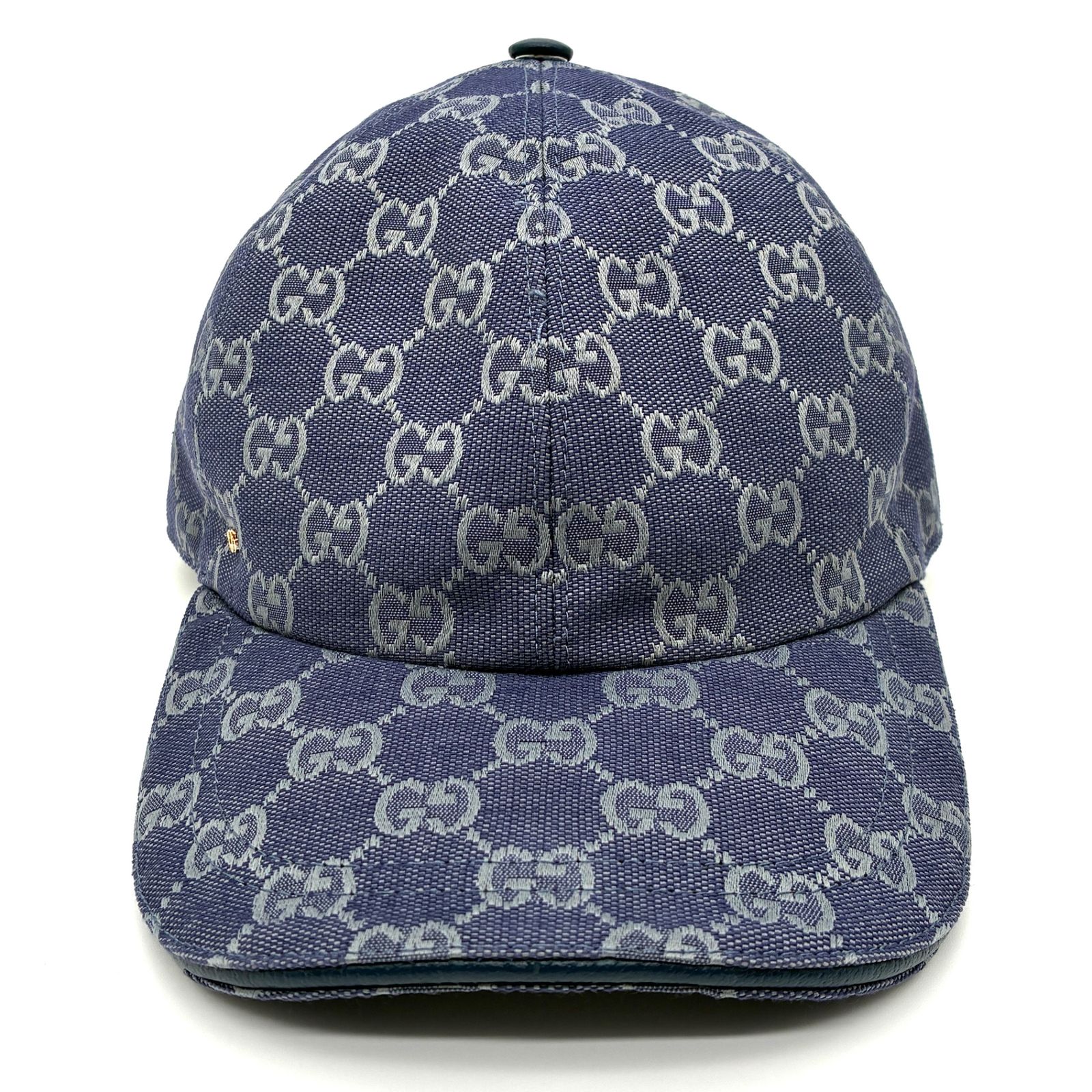 GUCCI グッチ ベースボールキャップ GGデニム インディゴブルー Mサイズ 58 cm メンズ レディース 帽子 キャップ ハット