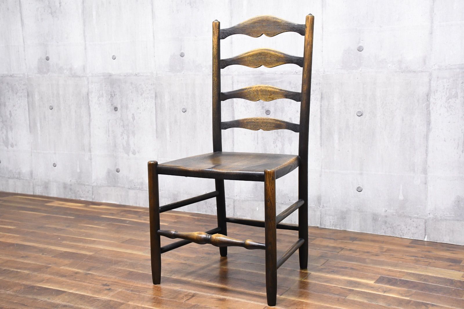 EKC 22 飛騨産業 HIDA P 1 ラダーバック ダイニングチェア プロヴィンシャル オーク無垢材 キツツキ スラットバックチェア プロビンシャル 食卓椅子