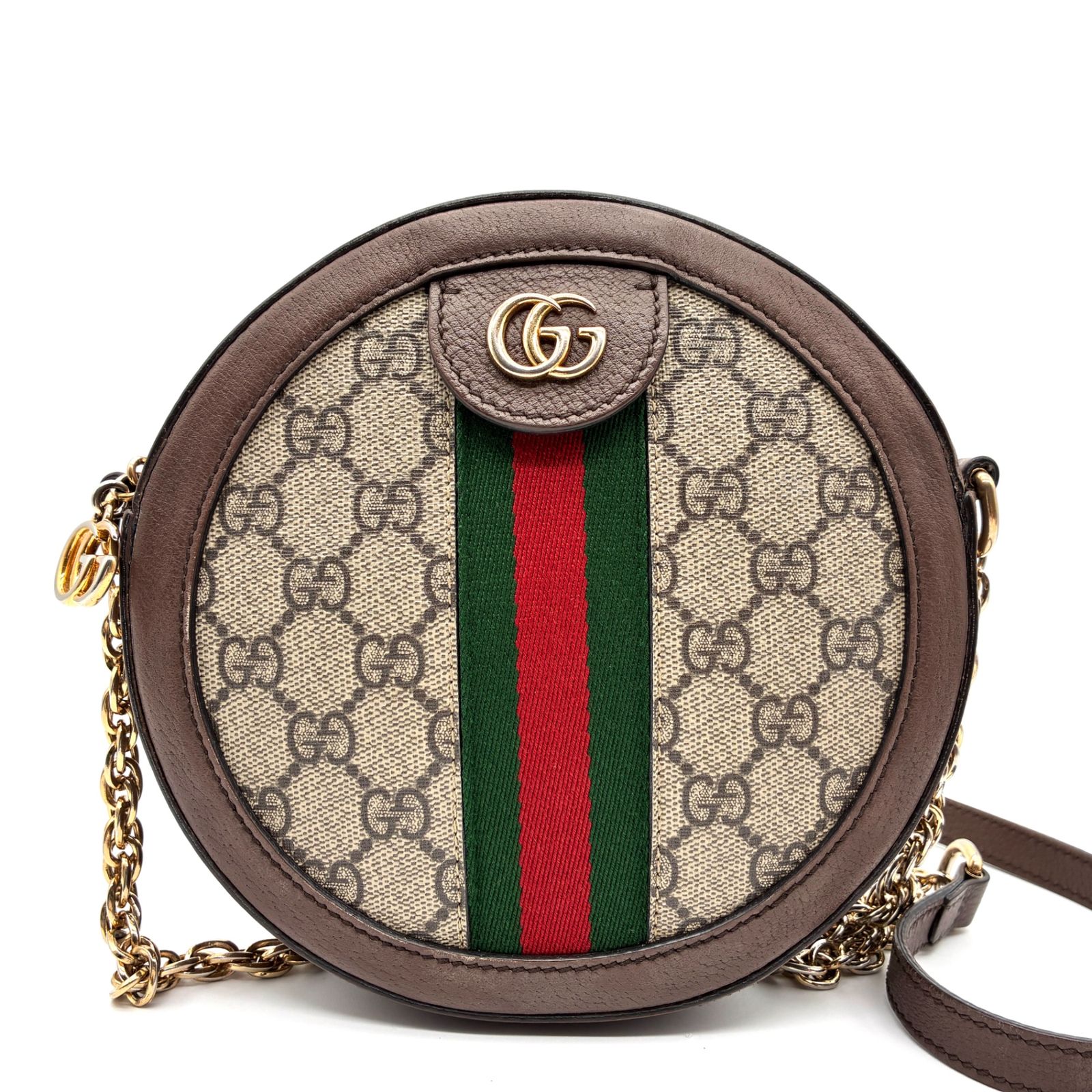 美品 GUCCI グッチ オフディア セリーライン ミニラウンド ショルダー