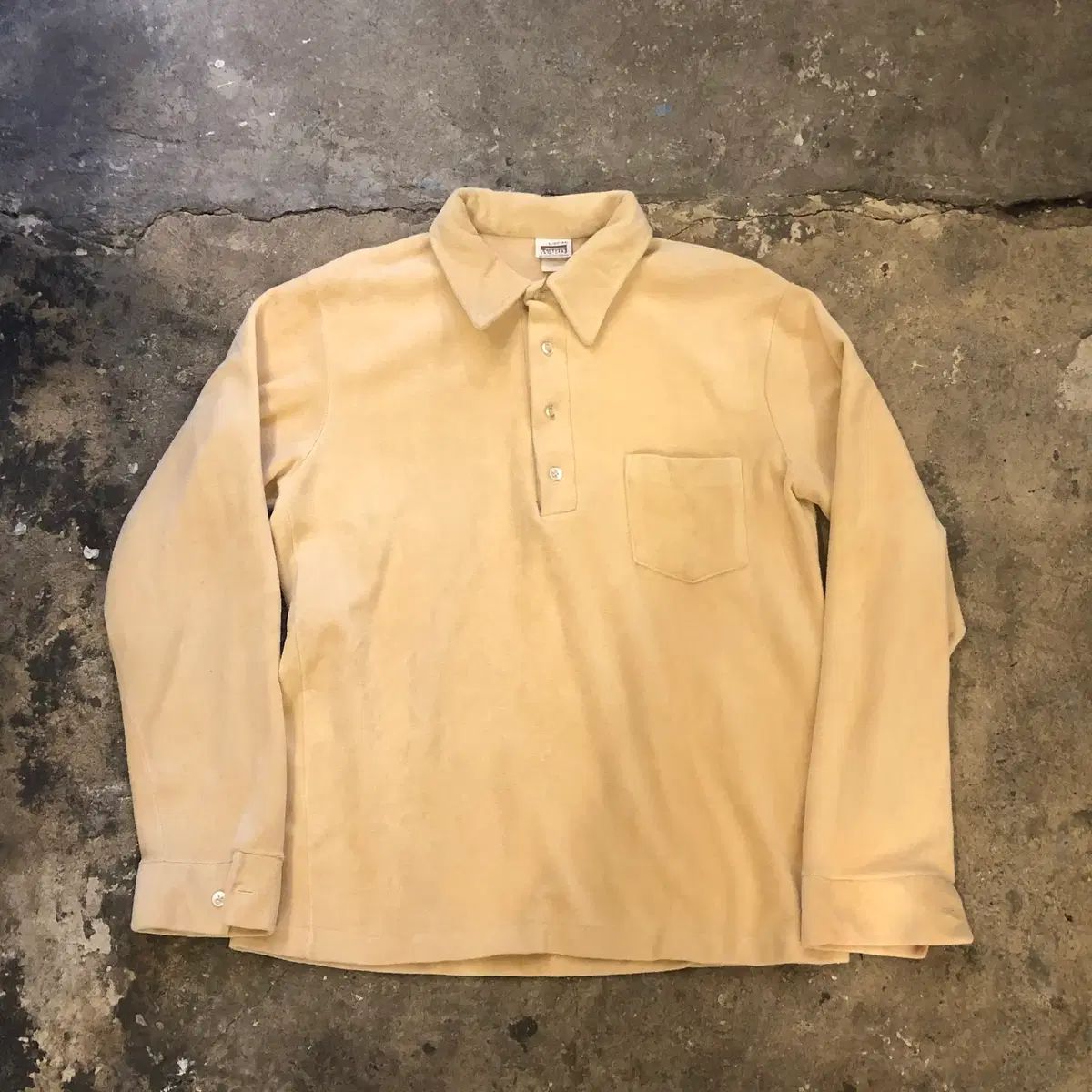 70年代 モンゴメリーワード ベロアシャツ L