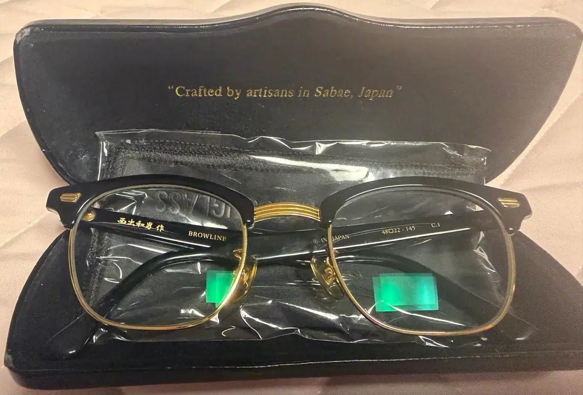 西出和男 ブローフレーム LINE 下金縁 C 1 48 mm