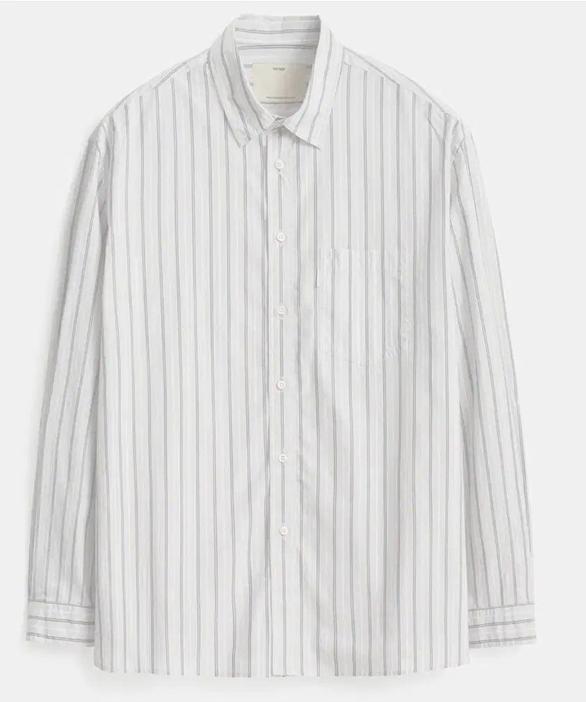 ポッタリー コンフォートシャツ ブルー ストライプ 2