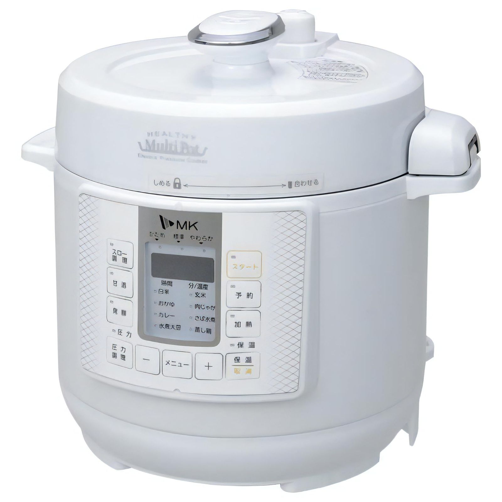 エムケー精工 電気圧力鍋 3 L 3〜4人前 ヘルシーマルチポット ホワイト 1台6役 EA 130 W