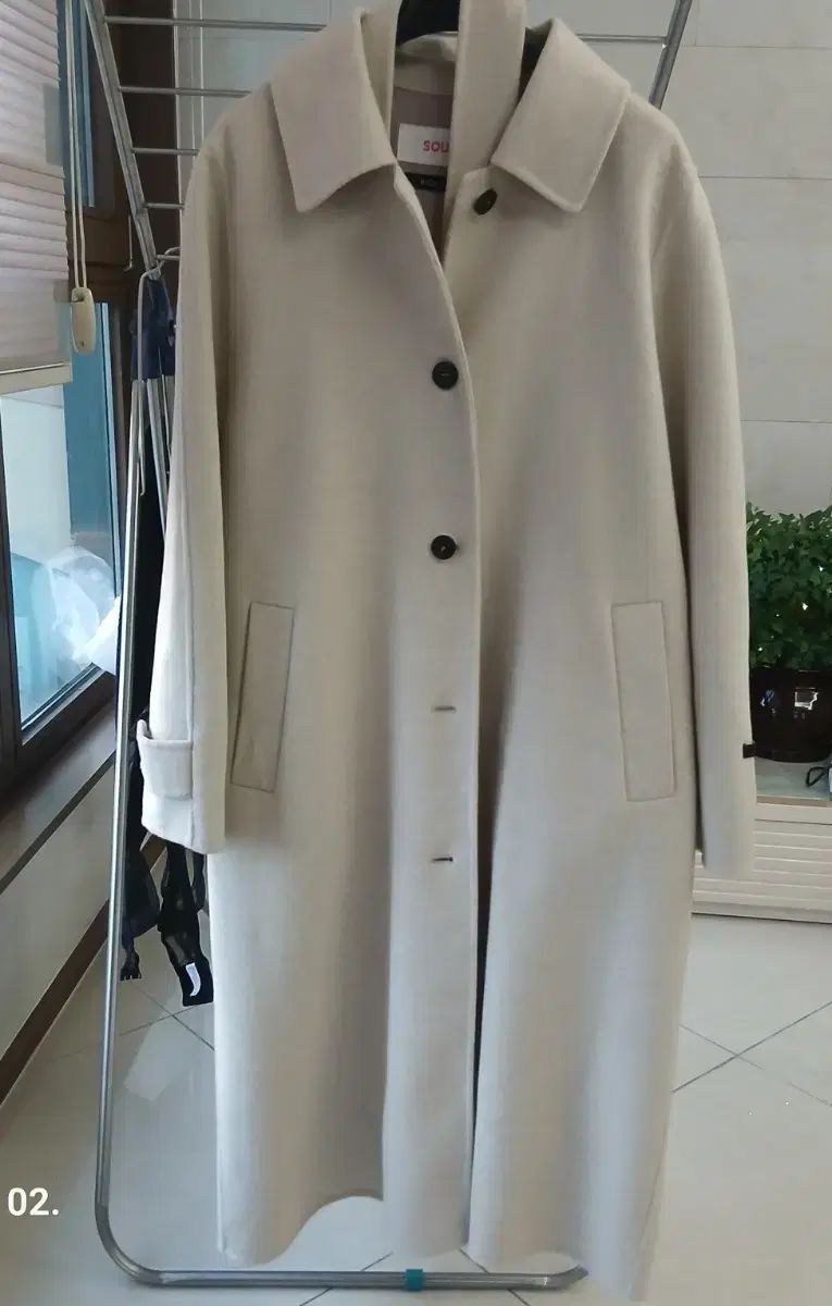 SOUP スープ カシミア ハンドメイド アイボリー ロングコート