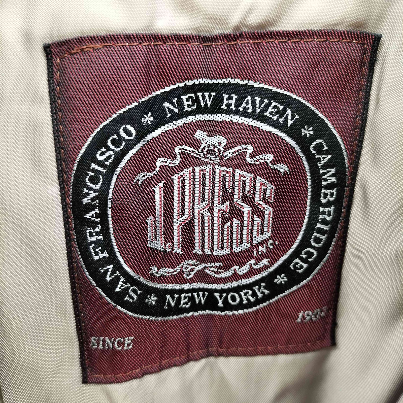 ジェイプレス J.PRESS 裏地チェック ライナー付 比翼 ステンカラー