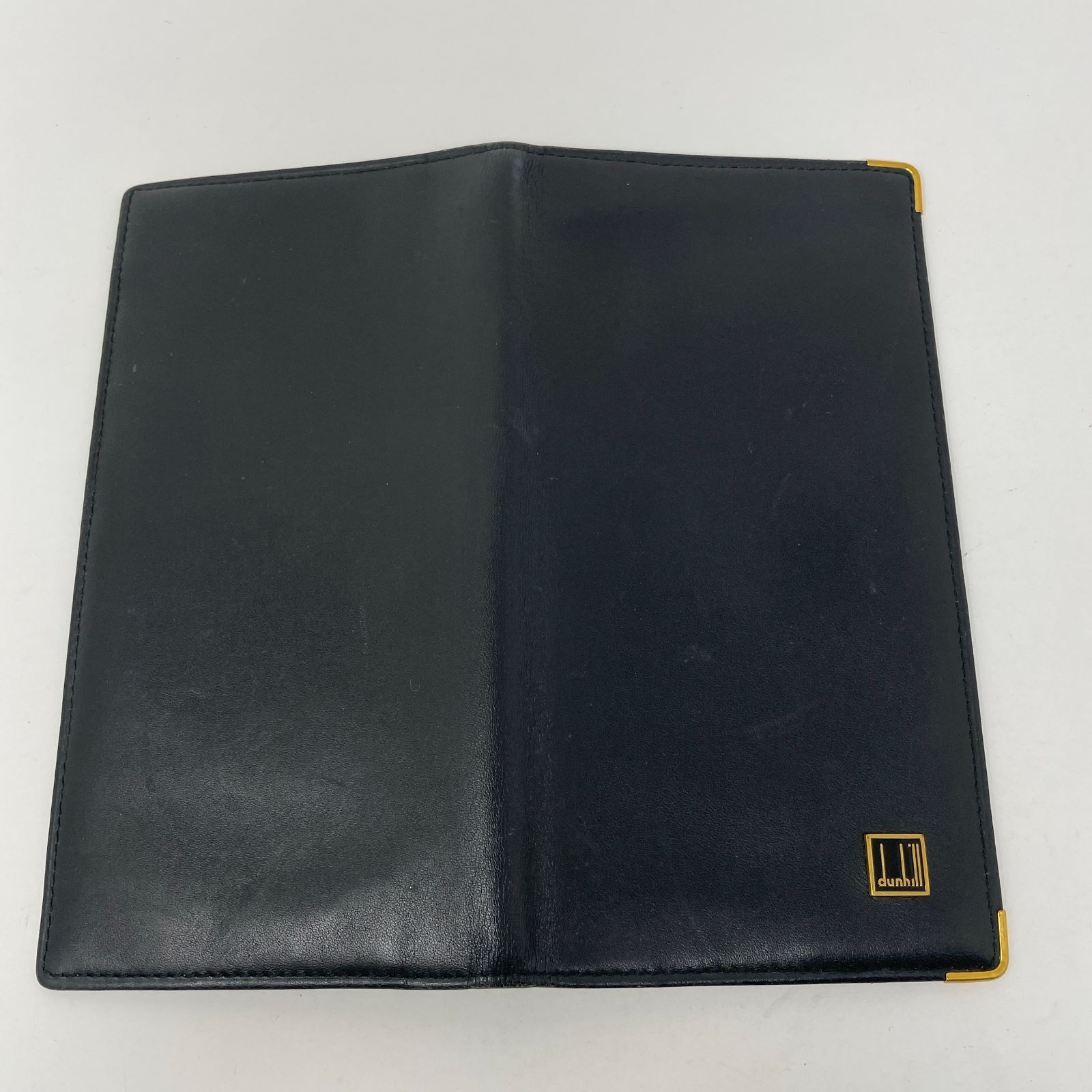 【BIGお買い物ラリー★30%OFFセール中】ダンヒル Dunhill 長財布ロゴプレート ブラック ゴールド レディース 中古 ダンヒル dunhill ゴールド ロゴプレート 二つ折り長財布 ブラック