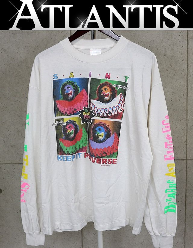 SAINT MICHAEL セント マイケル LS TEE KEEP IT ロンT メンズ 長袖 size XL 白101203