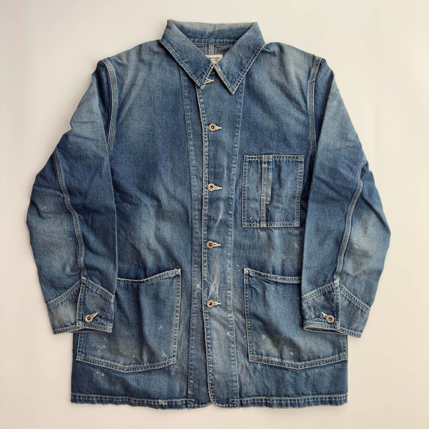 Ron Herman ロンハーマン ダメージ ビンテージ加工 デニム カバーオール ジャケット サイズL