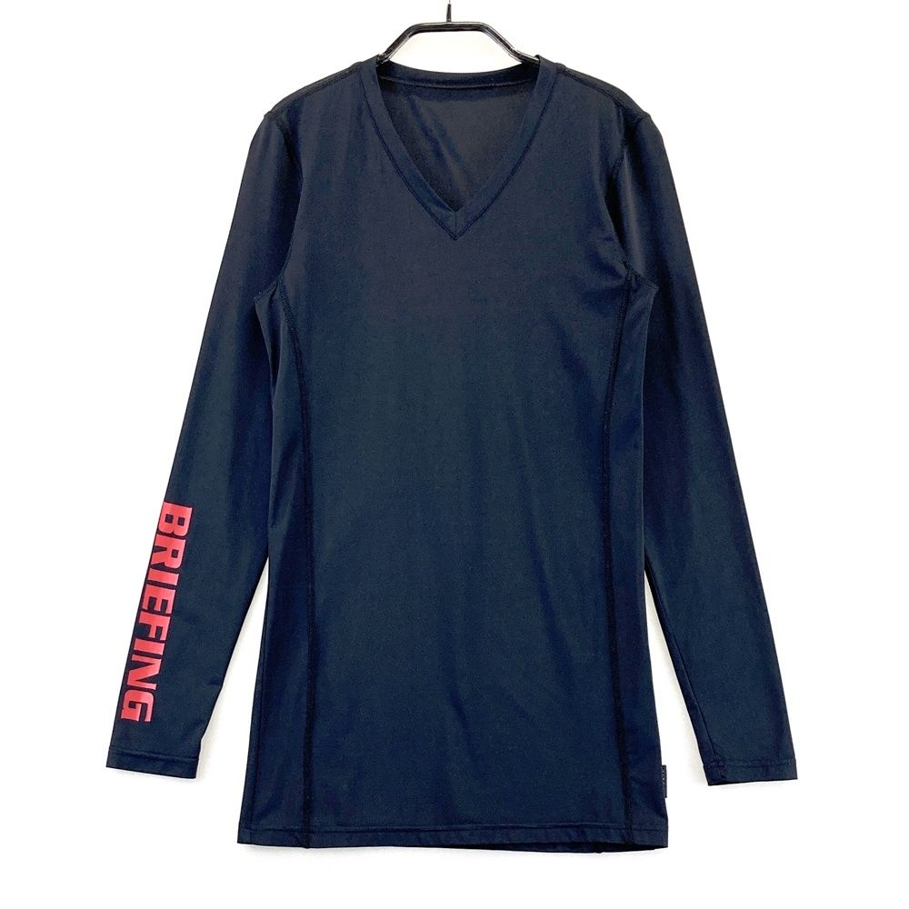 サイズ：S BRIEFING GOLF ブリーフィング 長袖インナーTシャツ ロゴ