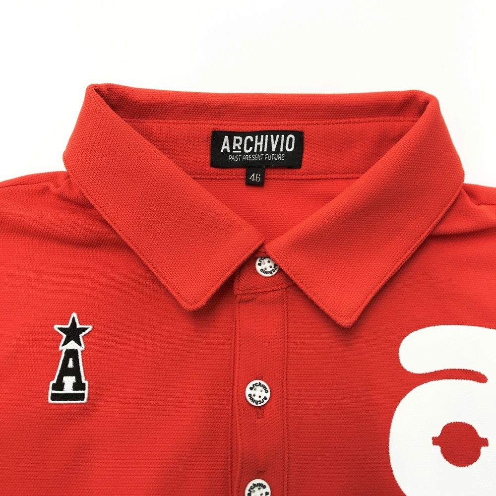 アルチビオ arcvio ポロシャツ 新品 46 サイズ：46 ARCHIVIO アルチビオ 半袖ポロシャツ オレンジ系