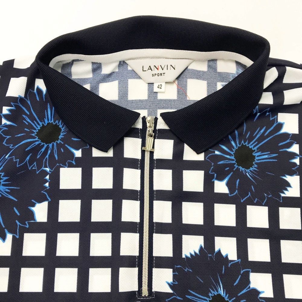 LANVIN SPORT ランバンスポール ロゴチャームハーフジップ ポロシャツ LANVIN SPORT（ランバンスポール） 公式 ランバン スポール 鹿の子