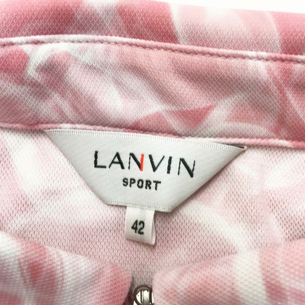 美品 ランバンスポール ゴルフ ポロシャツ ピンク 系 サイズ38 ZOY ゾーイ 半袖ポロシャツ ピンク系 2 ゴルフウェア メンズ