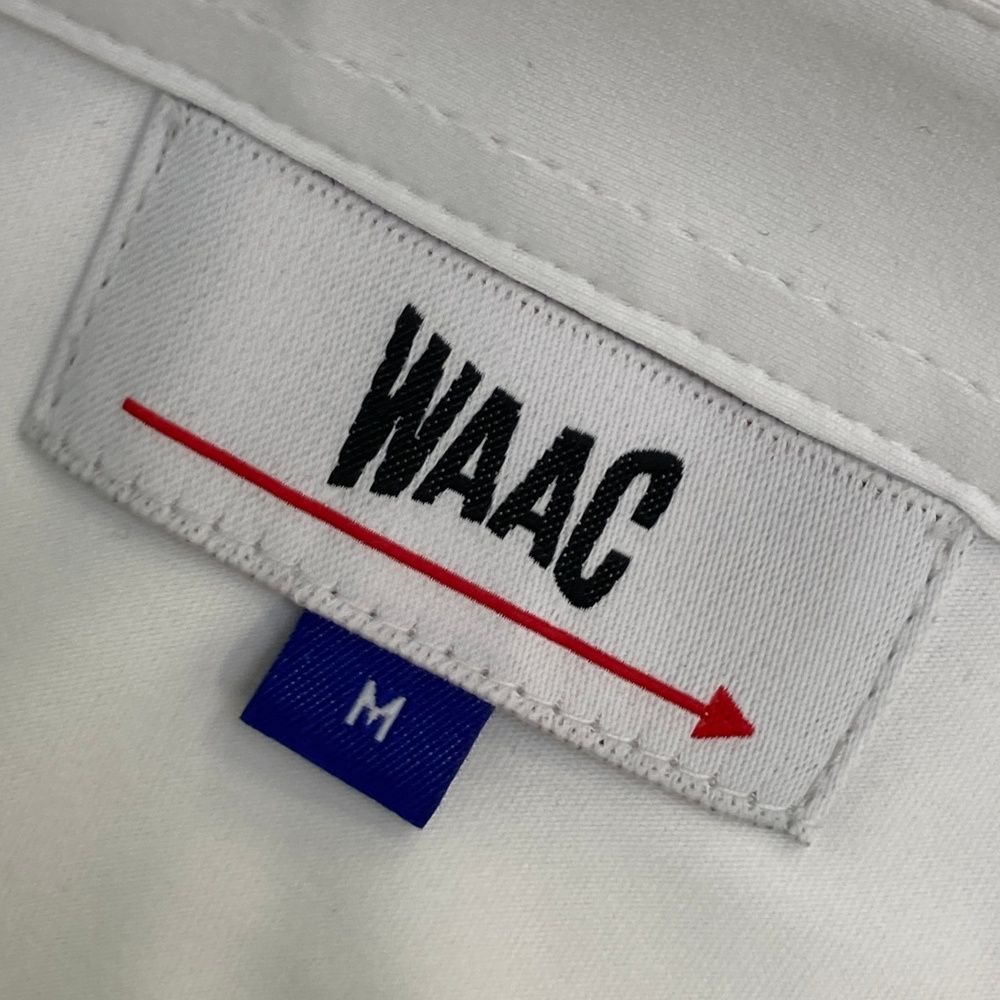 新品タグ付き WAAC ワック 半袖ポロシャツ ホワイト ストライプ サイズ：M WAAC ワック 半袖ポロシャツ ホワイト系 [240101587549