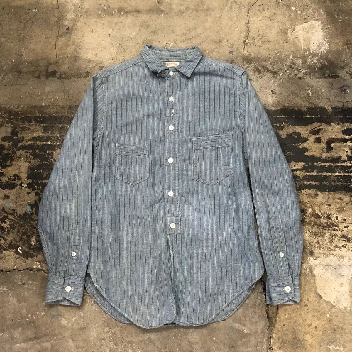 freewheelers ストライプフランネルシャツ L