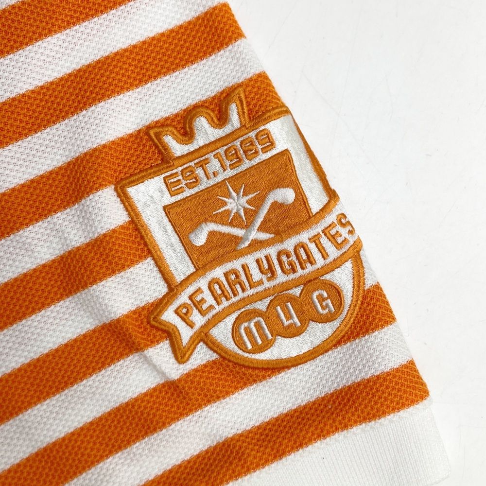 サイズ：6 PEARLY GATES パーリーゲイツ 半袖ポロシャツ ロゴワッペン