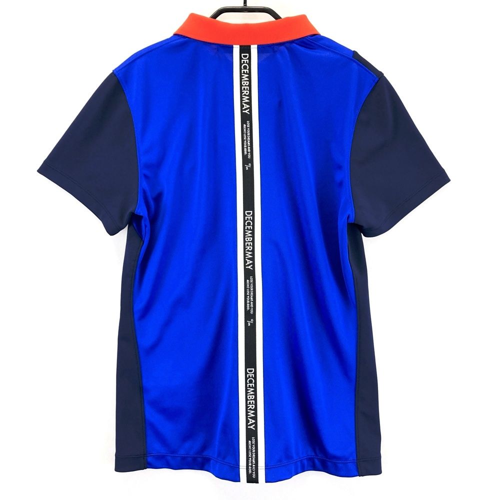 ディセンバーメイ　 ポロシャツ ネイビー　Mサイズ サイズ：M DECEMBERMAY ディセンバーメイ ハーフジップ 半袖ポロシャツ