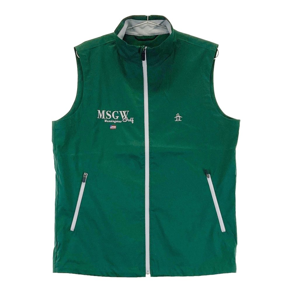 サイズ L MUNSING WEAR マンシングウェア 2025年 ジップベスト グリーン系 ゴルフウェア メンズ ストスト