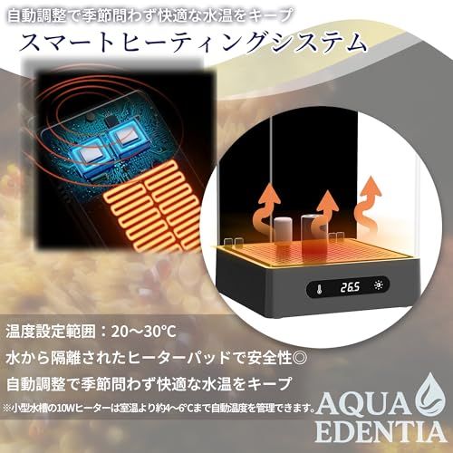 ベタ飼育セット スマート水槽 小型1.6L水槽 温度設定20-30℃ 自動循環 ベタ飼育セット スマート水槽 小型1.6L水槽 温度設定20-30℃ 自動循環