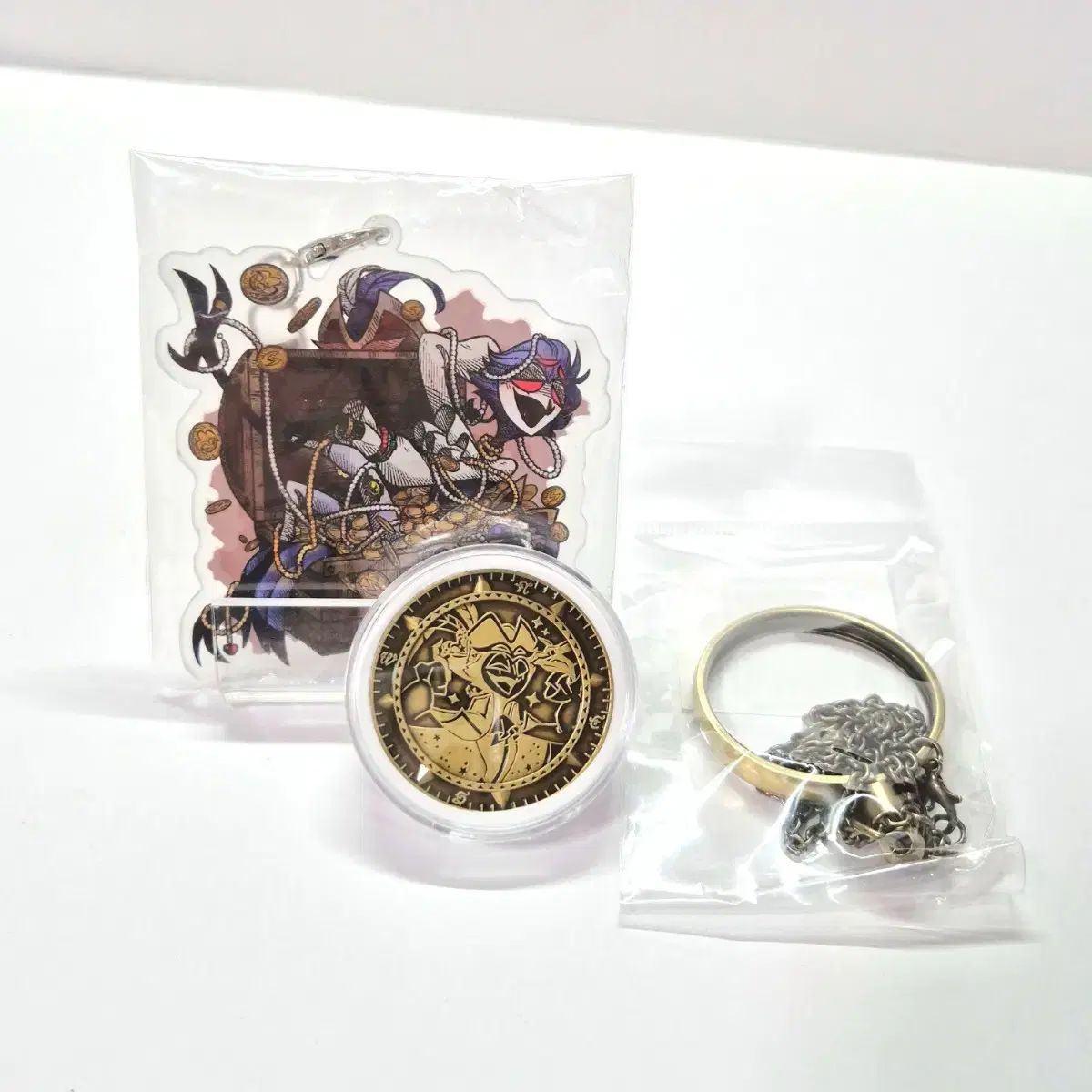 ヘルバボス ストラス 海賊キーホルダー コイン ネックレス セット