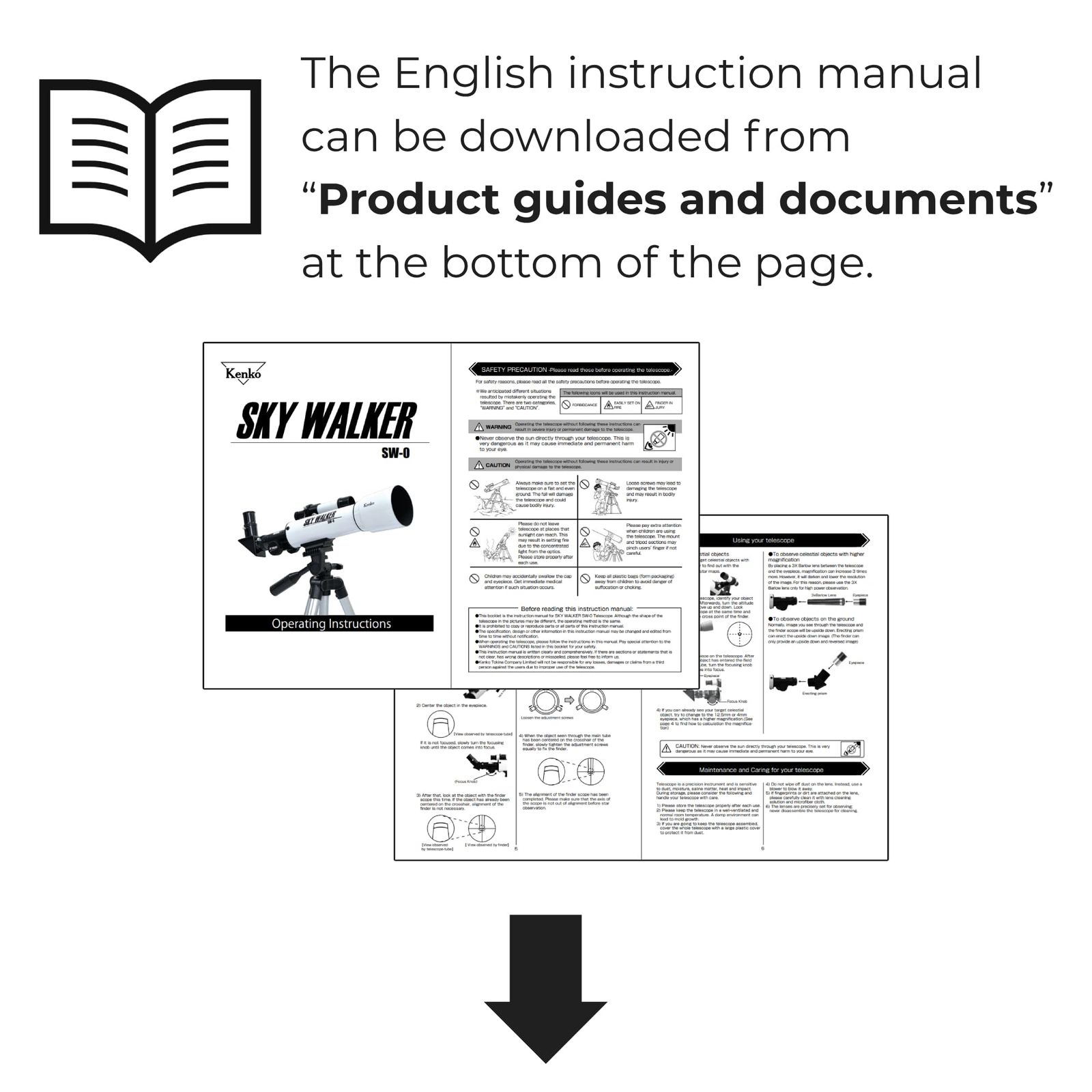  Kenko 天体望遠鏡 SKY WALKER SW 0 屈折式 口径50 mm 天体 地上両用 ホワイト 111161 天体望遠鏡 望遠鏡 光学機器