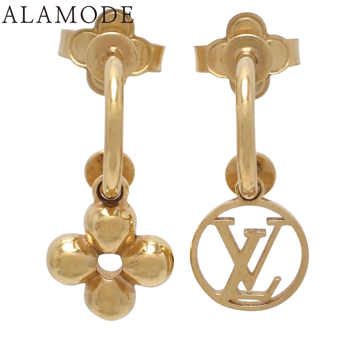 LOUIS VUITTON ルイ ヴィトン ピアス･ブルーミング M 64859 メタル GP ピアス アクセサリー ジュエリー モノグラムフラワー ロゴ ゴールド金 レディース アラモード