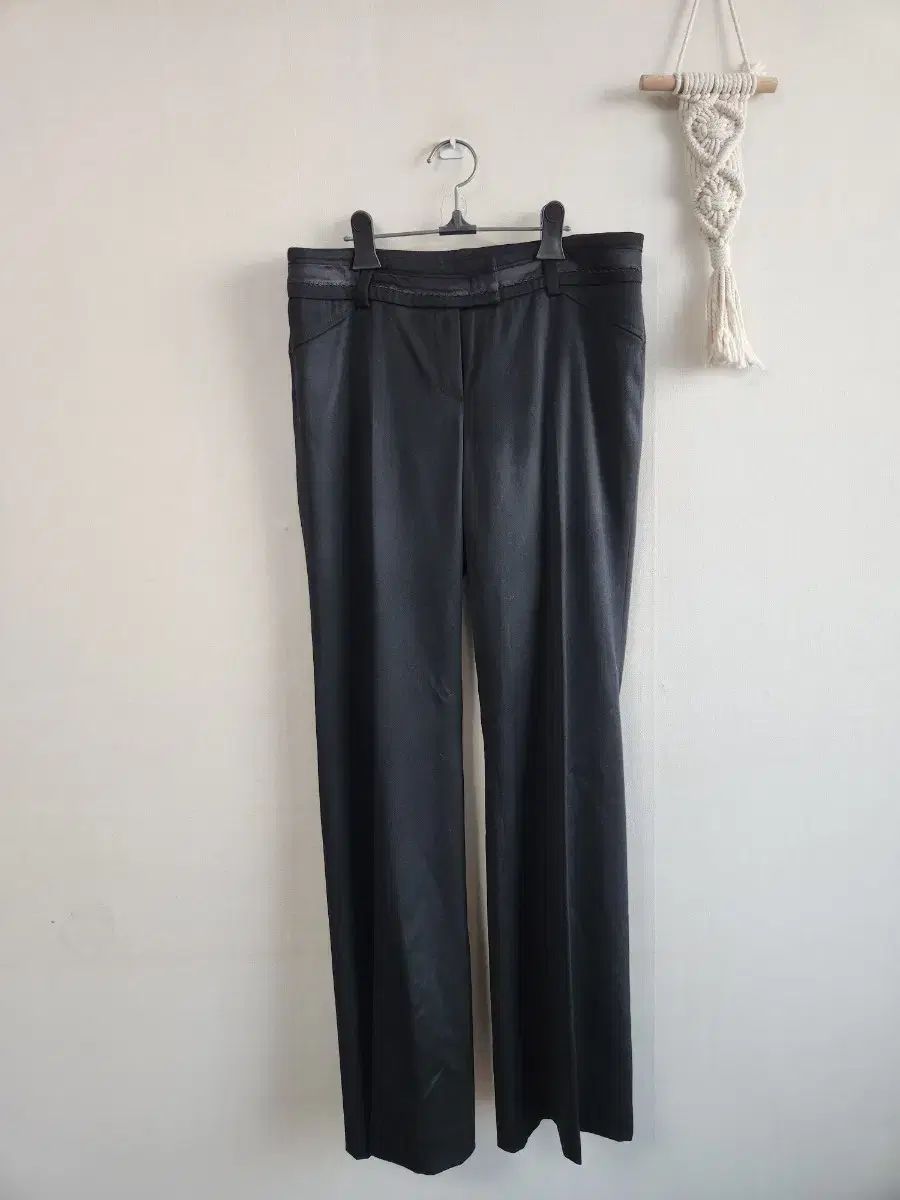 オブジェ ストレート スリム ワイド スラックス パンツ 77 70