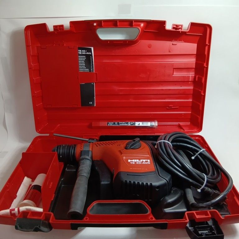 Hilti ヒルティ ハンマドリル TE 40 AVR レッド 程度B ケース付 コード式 100 v 08 0087059 AT 15 キズ ヨゴレ有