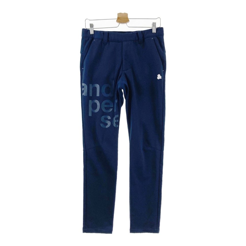 サイズ：M AND PER SE アンパスィ ロングパンツ ネイビー系