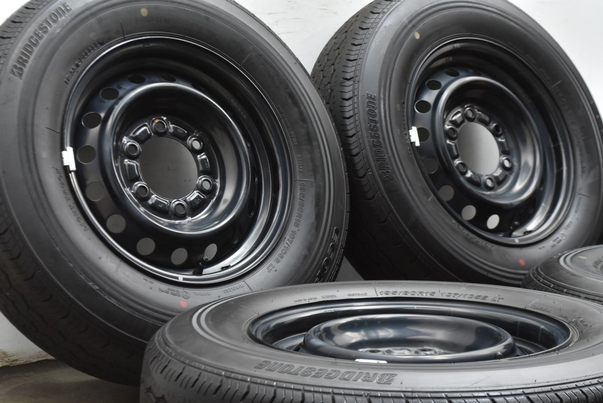 2025年製 新車外し バリ溝 トヨタ 200 ハイエース 15 in 6 J 35 PCD 139 7 ブリヂストン RD 613 195 80 R LT レジアスエース