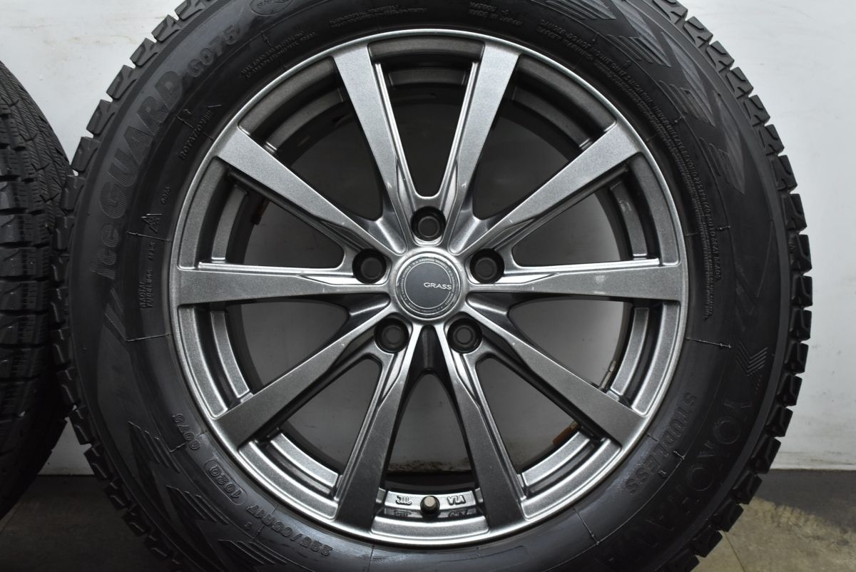  交換用に GRASS 17 in 7 J 48 PCD 114 3 ヨコハマ アイスガード G 075 225 65 R CX 5 8 エクストレイル レガシィアウトバック 17インチ タイヤ ホイールセット