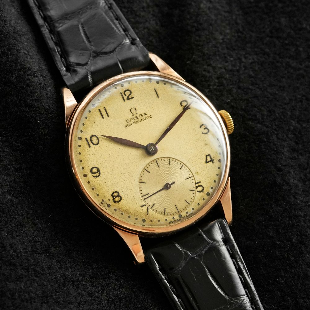 OMEGA ラウンド スモセコ 1940年頃 Ref 不明 アンティーク品 メンズ 腕時計