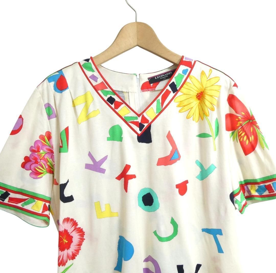 美品 LEONARD FASHION レオナールファッション サイズL コットン