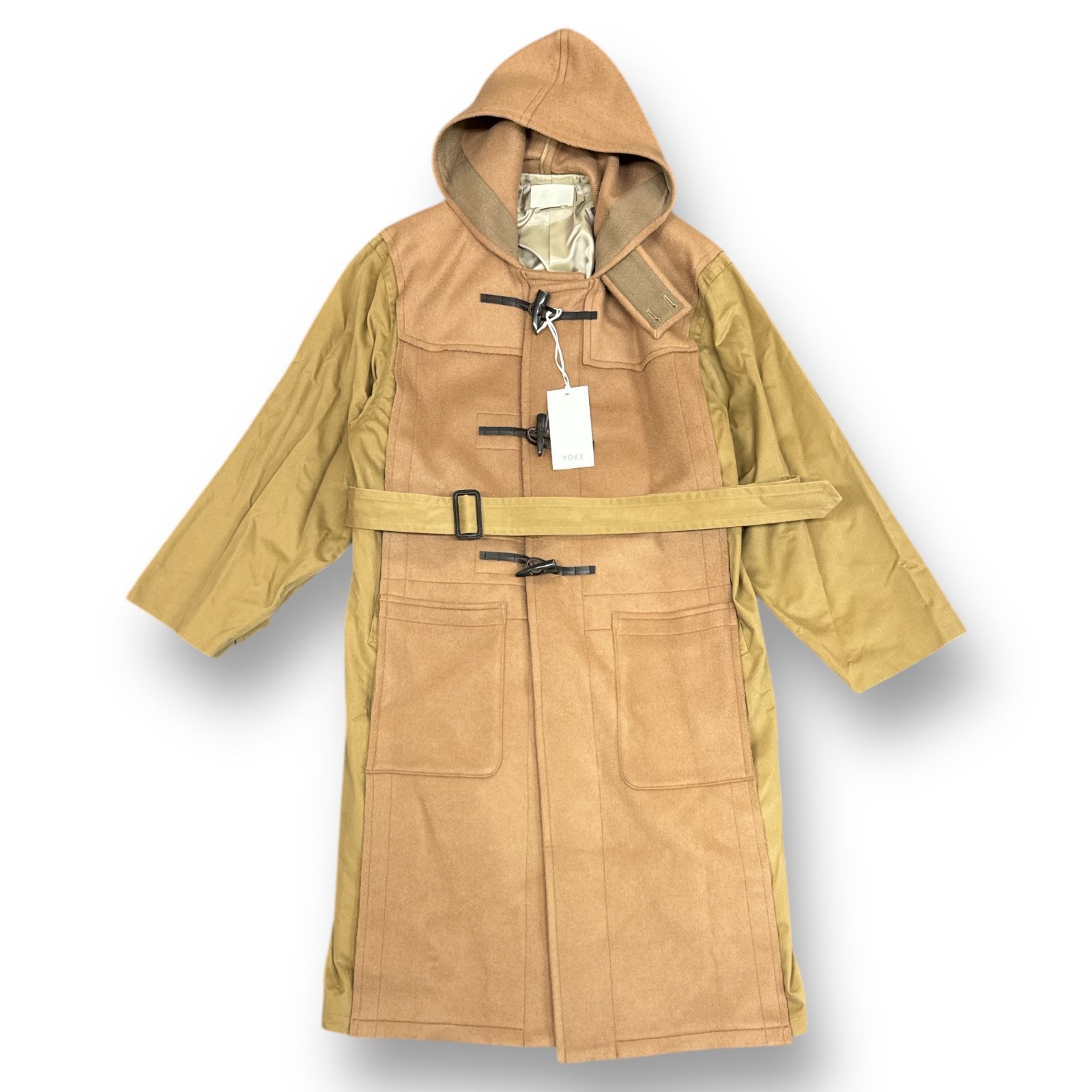 参考上代110000円 ♥ YOKE 23 AW BROKEN DUFFLE COAT ブロークンダッフルコート ヨーク ベージュ 1 69616 A 5