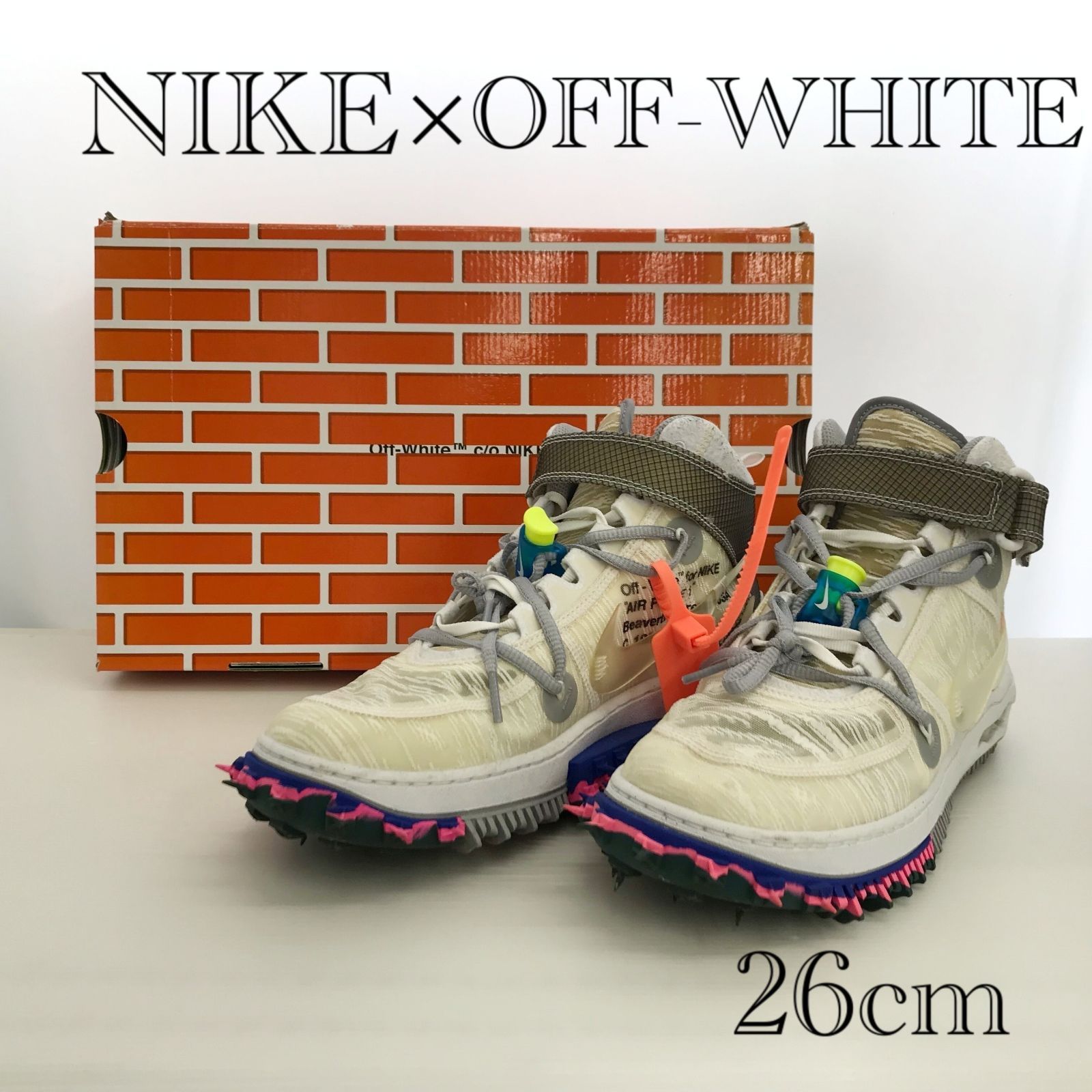NIKE OFF WHITEコラボ AIR FORCE 1 MID SP DO 6290 100 ナイキ オフホワイト ハイカットスニーカー 26 0㎝ ホワイト メンズ 靴