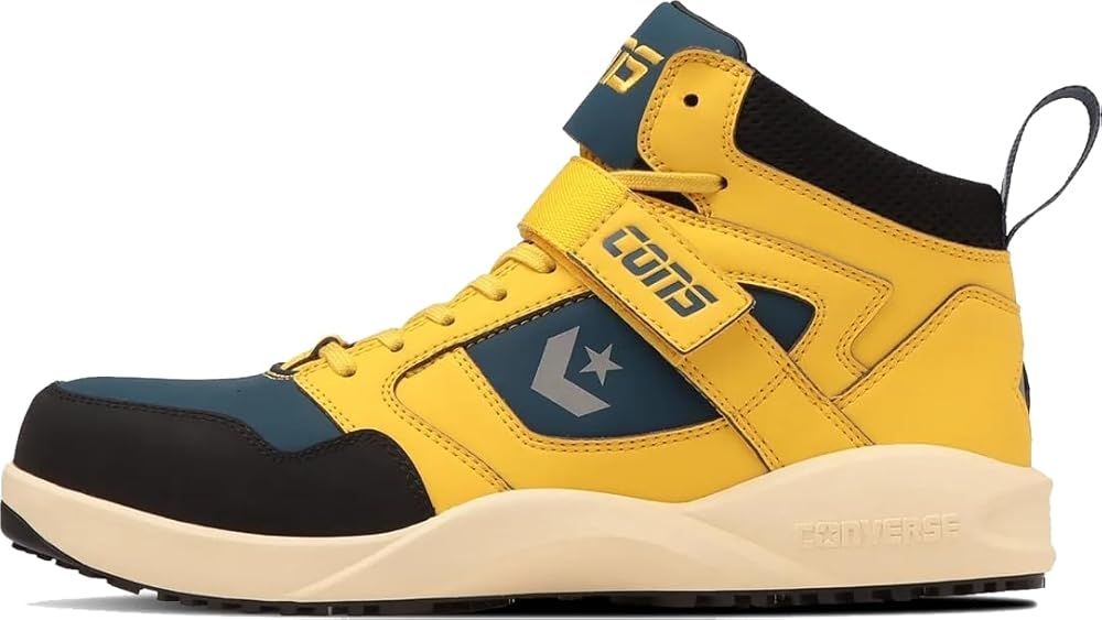 Converse 安全靴 プロテクティブスニーカー ランスラム RUN N SLAM PS イエロー ネイビー 27 5 cm
