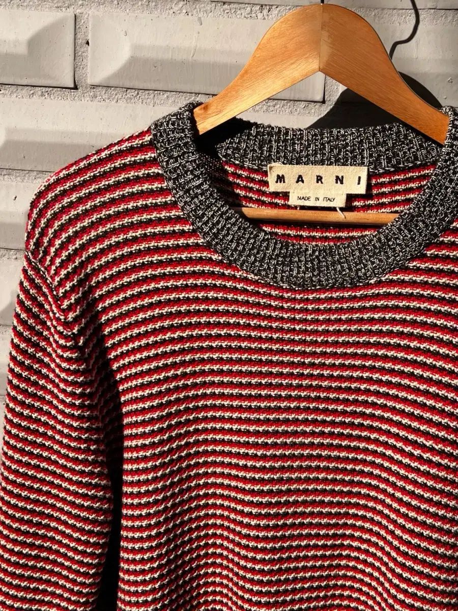 マルニ 21 aw ストライプ コットン ニット