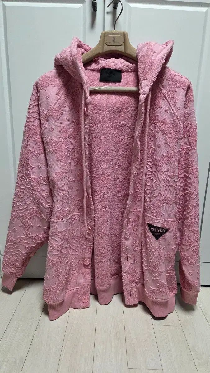 PRADA プラダ 23 SS オーバーサイズ ジャカード フレンチテリー フーディー Lサイズ 110前後