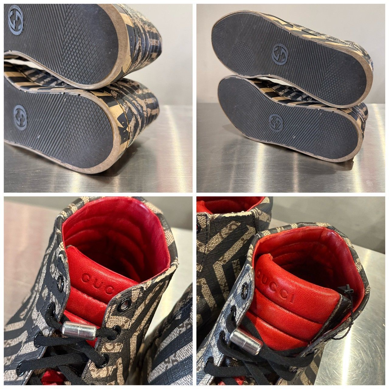 GUCCI gucci グッチ カレイド スカーGG柄 GUCCI』グッチ (27cm) GGカレイドキャンバスハイカットスニーカー